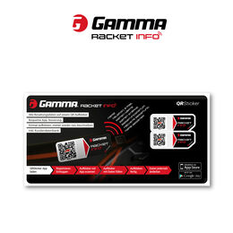 Accessori Per Racchette Gamma Gamma Racket Info, 2 Besaitungsaufkleber - QR Sticker Startkarte